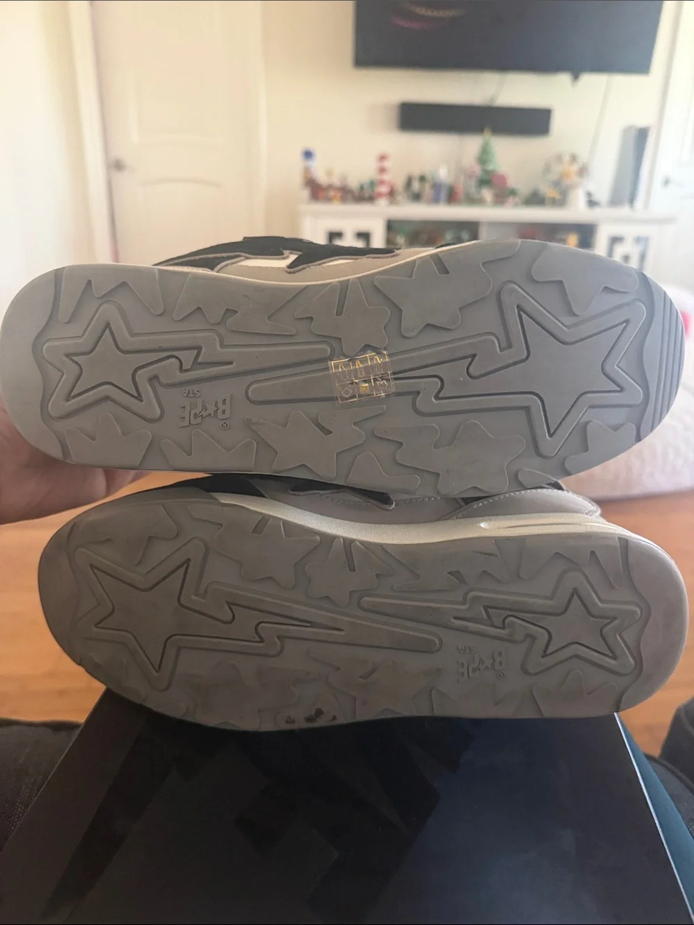 BAPE Athletic Sneakers - Black White Blue